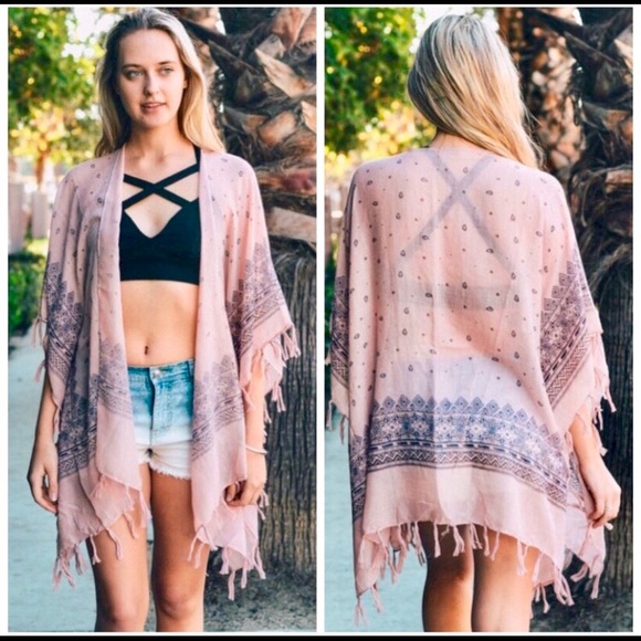 ⚠️1 LEFT⚠️ Ivory Tassel Kimono &/OR 👙cover-up NWT - Picture 8 of 8